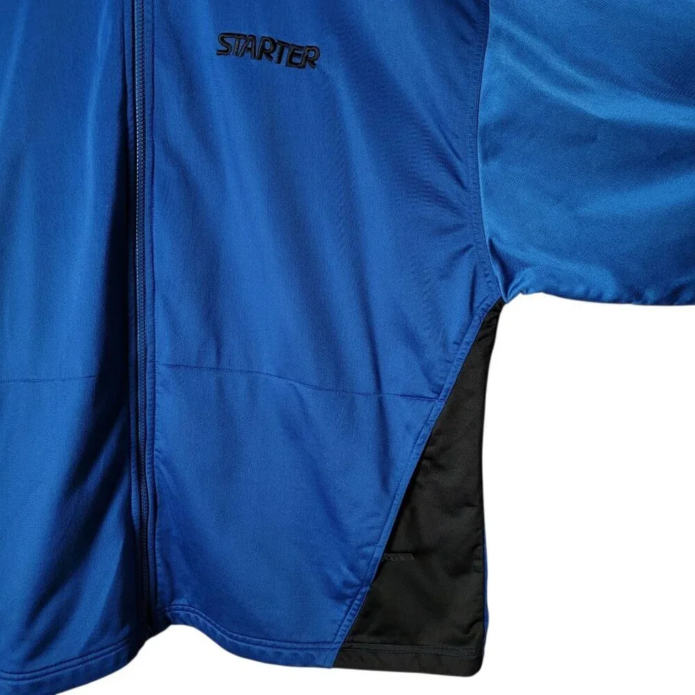 Starter Mens Blue Y2K 2000s Full Zip Streetwear Lightweight Track Jacket 2XL